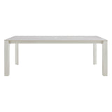 Breeze - Powder Coated Metal Rectangle Outdoor Dining Table With Sintered Stone Table Top - Cream