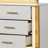 Obsession - 6 Drawer LED Dresser - White