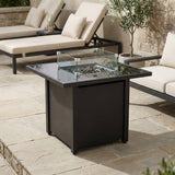 Propane Firepit Table Outdoor Heater High Heat Output Steel 30x25in