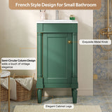 French Style Bathroom Cabinet With Sink, Adjustable Shelf