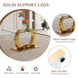 Dining Table For Living Spaces - Gold / Transparent