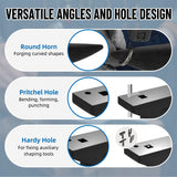 100 Lbs Single Horn Anvil, 4 Holes - Black