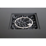 Durable Construction Outdoor Fire Pit Table With Lid - Gray