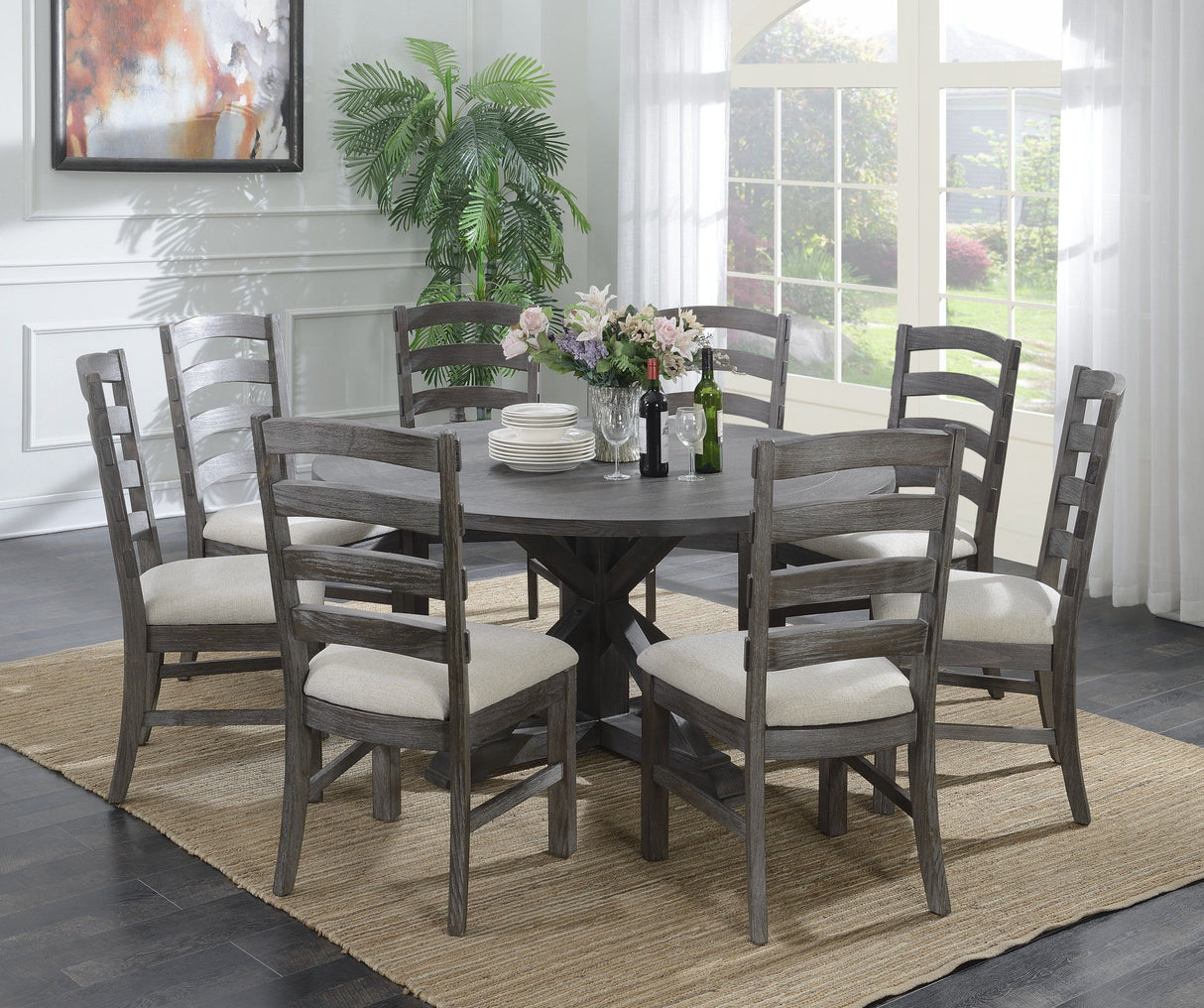 Rusti - Upholstered Dining Chairs (Set of 2) - Brown - Chair Sets - Alpine Outlets