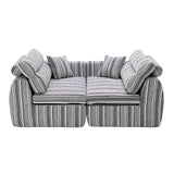3 Seater, Couch With Throw Pillows For Living Room