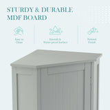 Bathroom Cabinet Triangle Corner Storage Cabinet With Adjustable Shelf Modern Style