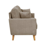 Upholstered Loveseat With Arms And Pillows