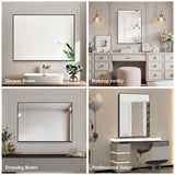 Framed Wall Mirror For Bathroom - Black