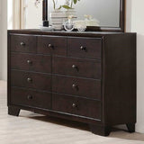 1 Piece Dresser With 9 Drawers - Brown