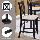 5 Piece Counter Height Dining Table Set With 4 Chairs