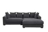 Naomi - 3 Piece Upholstered Sectional - Dark Gray