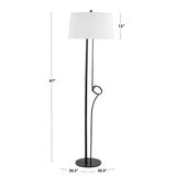 Shadow Contemporary Floor Lamp - Black / White