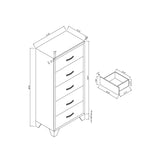 Carlos - 5 Pieces Queen Bedroom Set - Black
