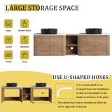 Wall Mounted Bathroom Vanity With Art Sink, 1 Storage Shelf, Soft Close Door