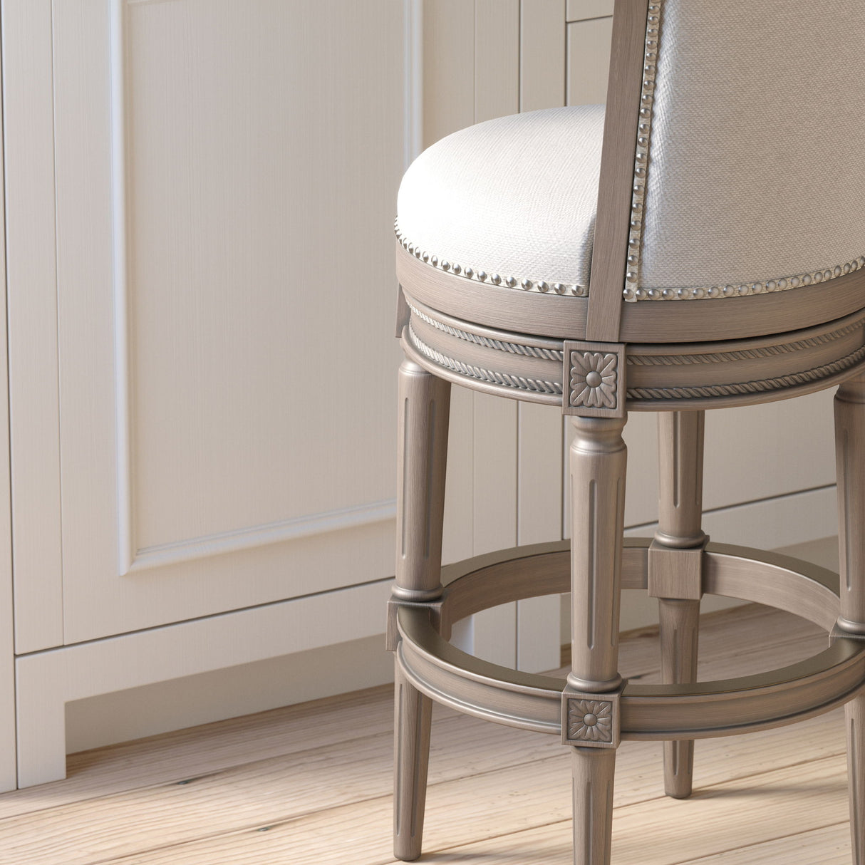 Swivel Barstool With High-Back