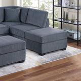 Sectional Sofa Set With Reversible Left / Right Chaise And Matching Cocktail Ottoman