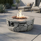 Outdoor Fire Pit Garden Heater Concrete Propane Gas Burning