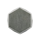 Modern Hammered Iron Geometric End Table