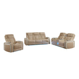 Electra - Power Reclining Set With Power Headrests, Massage And LED Lighting - 3 Piece Living Room Sets available at Alpine Outlets in Denver
