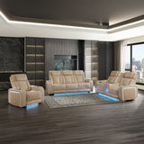 Electra - Power Reclining Set With Power Headrests, Massage And LED Lighting - 3 Piece Living Room Sets available at Alpine Outlets in Denver