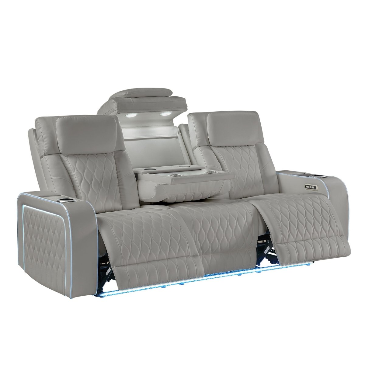 Electra - Power Reclining Set With Power Headrests, Massage And LED Lighting - 3 Piece Living Room Sets available at Alpine Outlets in Denver