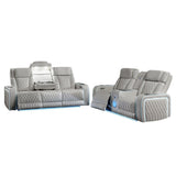 Electra - Power Reclining Set With Power Headrests, Massage And LED Lighting - 3 Piece Living Room Sets available at Alpine Outlets in Denver