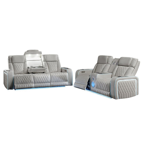 Electra - Power Reclining Set With Power Headrests, Massage And LED Lighting - 3 Piece Living Room Sets available at Alpine Outlets in Denver