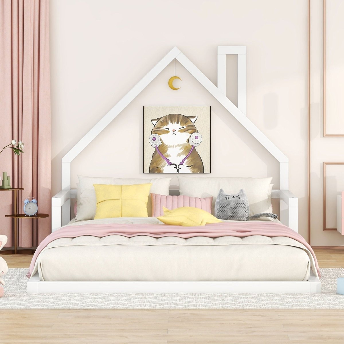 Elegant Floor Bed With House Shaped Headboard - Platform Beds available at Alpine Outlets in Denver