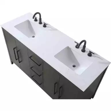 Elegant Lighting Millie 60" Free Standing Vanity Set - Mocha Brown - 🟢 Bathroom Vanities available at Alpine Outlets in Denver