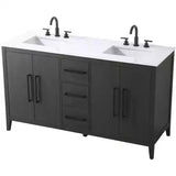 Elegant Lighting Millie 60" Free Standing Vanity Set - Mocha Brown - 🟢 Bathroom Vanities available at Alpine Outlets in Denver