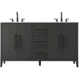 Elegant Lighting Millie 60" Free Standing Vanity Set - Mocha Brown - 🟢 Bathroom Vanities available at Alpine Outlets in Denver