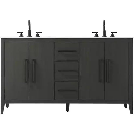 Elegant Lighting Millie 60" Free Standing Vanity Set - Mocha Brown - 🟢 Bathroom Vanities available at Alpine Outlets in Denver