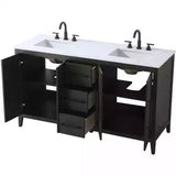 Elegant Lighting Millie 60" Free Standing Vanity Set - Mocha Brown - 🟢 Bathroom Vanities available at Alpine Outlets in Denver