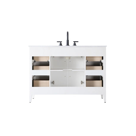 Elegant Lighting Millie Free Standing Vanity Set - White - 🟢 Bathroom Vanities available at Alpine Outlets in Denver