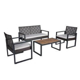 Elegant Wicker Sectional Patio Set - Alpine Outlets