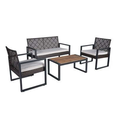 Elegant Wicker Sectional Patio Set - Alpine Outlets