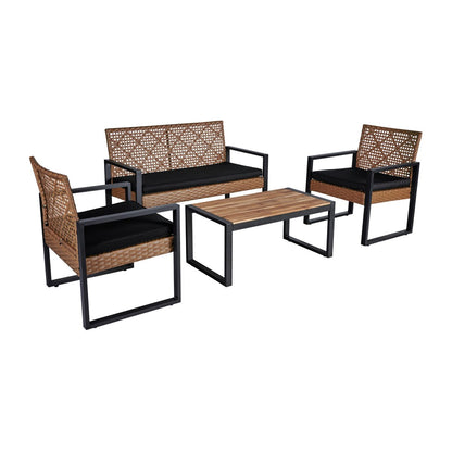 Elegant Wicker Sectional Patio Set - Alpine Outlets