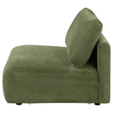 Elysia Chenille Upholstered Modular Armless Chair Green - 🟢 Armless Chairs available at Alpine Outlets in Denver