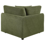Elysia Chenille Upholstered Modular Corner Chair Green - 🟢 Arm Chairs available at Alpine Outlets in Denver