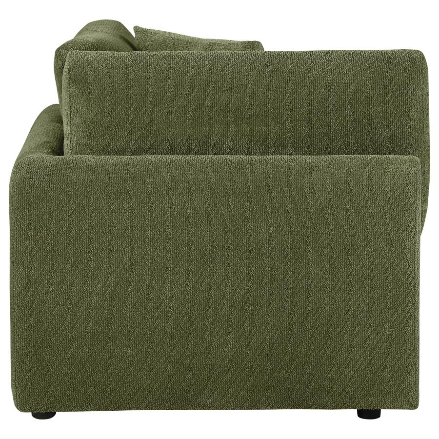 Elysia Chenille Upholstered Modular Corner Chair Green - 🟢 Arm Chairs available at Alpine Outlets in Denver