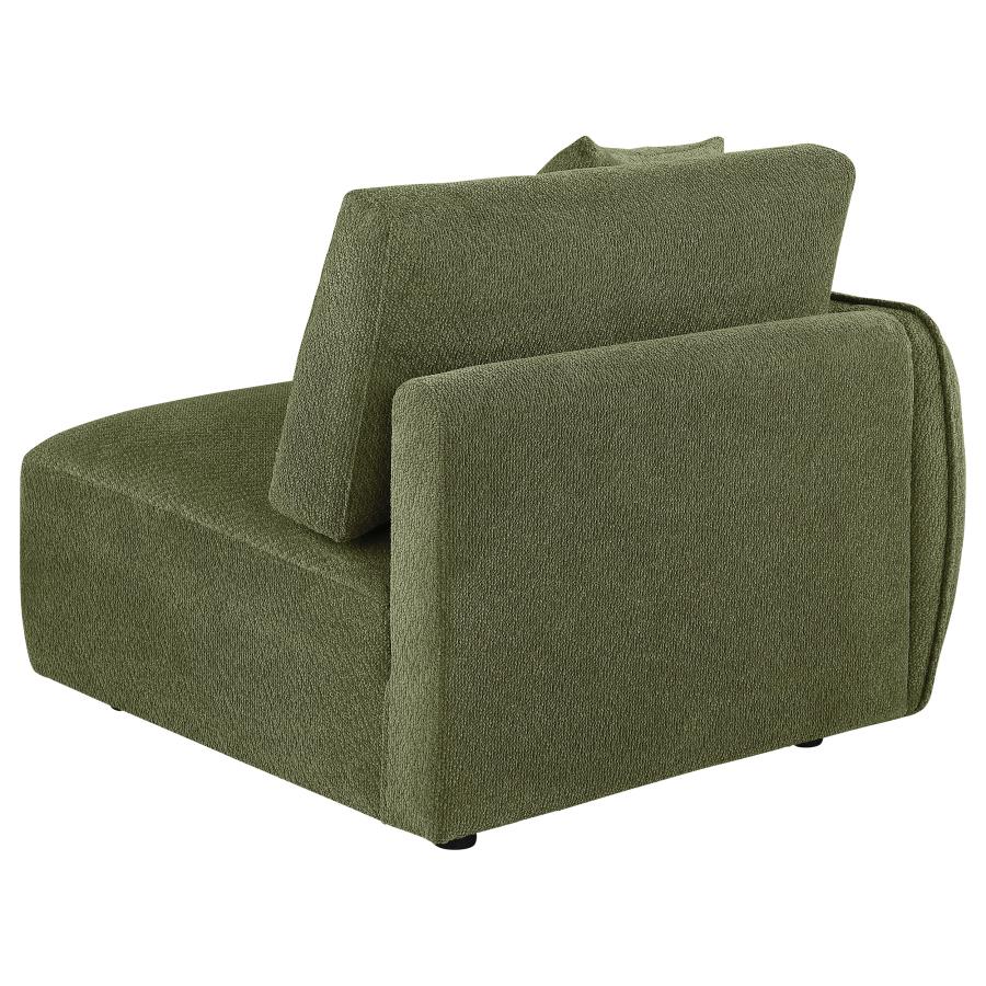 Elysia Chenille Upholstered Modular LAF Chair Green - 🟢 Arm Chairs available at Alpine Outlets in Denver