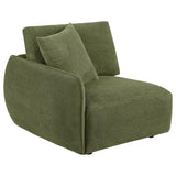 Elysia Chenille Upholstered Modular LAF Chair Green - 🟢 Arm Chairs available at Alpine Outlets in Denver