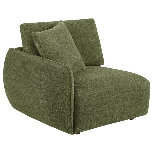 Elysia Chenille Upholstered Modular LAF Chair Green - 🟢 Arm Chairs available at Alpine Outlets in Denver