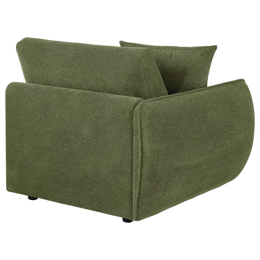 Elysia Chenille Upholstered Modular LAF Chair Green - 🟢 Arm Chairs available at Alpine Outlets in Denver
