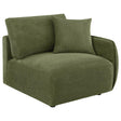 Elysia Chenille Upholstered Modular RAF Chair Green - 🟢 Arm Chairs available at Alpine Outlets in Denver