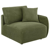 Elysia Chenille Upholstered Modular RAF Chair Green - 🟢 Arm Chairs available at Alpine Outlets in Denver