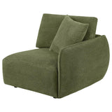 Elysia Chenille Upholstered Modular RAF Chair Green - 🟢 Arm Chairs available at Alpine Outlets in Denver