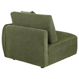 Elysia Chenille Upholstered Modular RAF Chair Green - 🟢 Arm Chairs available at Alpine Outlets in Denver