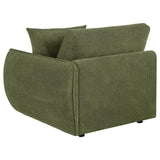 Elysia Chenille Upholstered Modular RAF Chair Green - 🟢 Arm Chairs available at Alpine Outlets in Denver