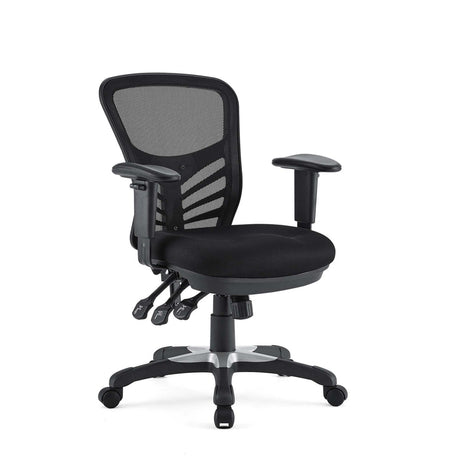Ergonomic Mesh Office Chair – Black Adjustable - Workspace - Alpine Outlets